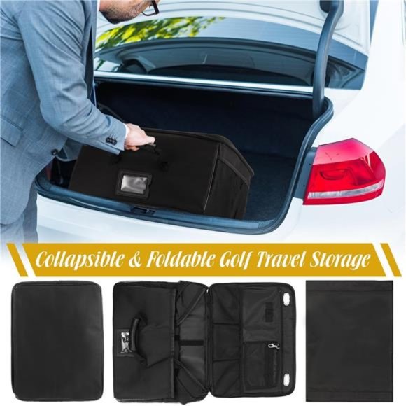 3 Pcs Golf Trunk Organizer Storage Waterproof Collapsible Golf Trunk Organizer - Picture 6 of 7